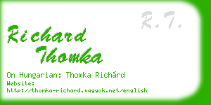 richard thomka business card